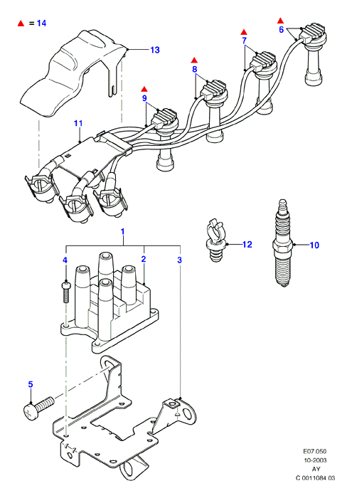 FORD 1 317 972 - Bobina d'accensione www.autoricambi360.it