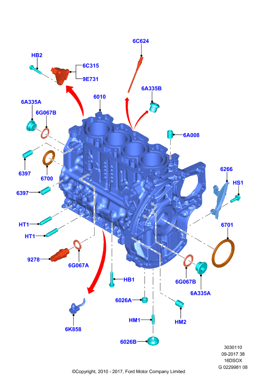 FORD 1 142 360 - Paraolio, Albero a gomiti www.autoricambi360.it