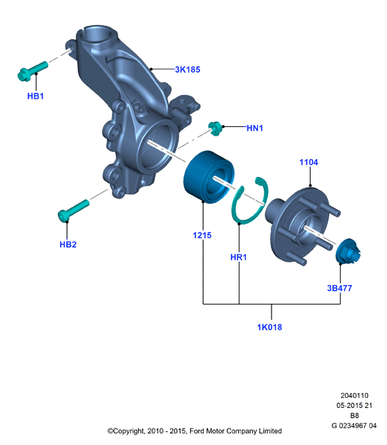 FORD 2 020 593 - Kit cuscinetto ruota www.autoricambi360.it
