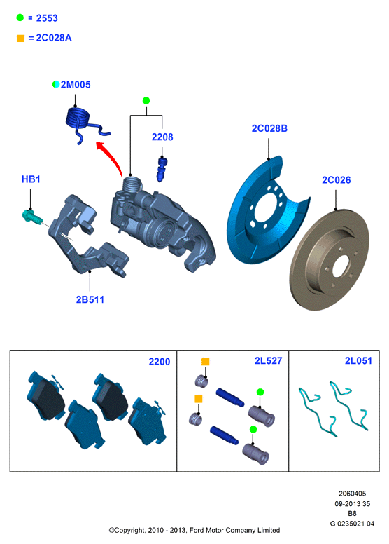 FORD 1 683 374 - Kit pastiglie freno, Freno a disco www.autoricambi360.it