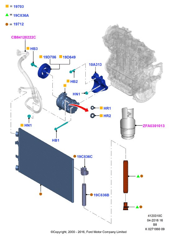 AHE 43495 - Condensatore, Climatizzatore www.autoricambi360.it