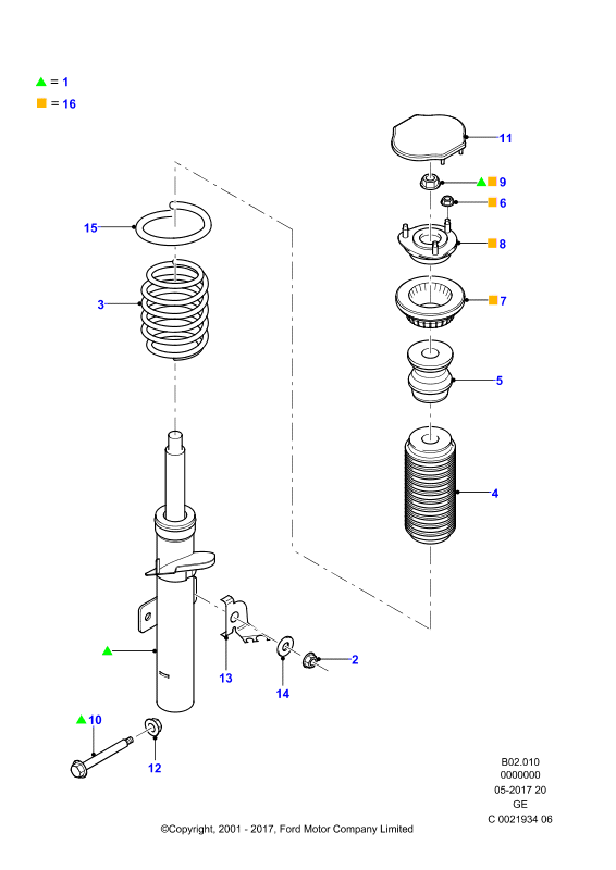 FORD 4986166 - Cuscinetto volvente, Supporto ammortizz. a molla www.autoricambi360.it