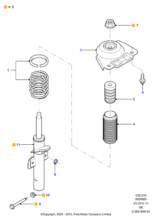 FORD 1151390 - Kit parapolvere, Ammortizzatore www.autoricambi360.it