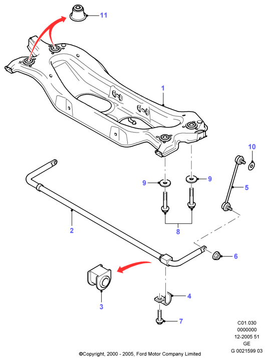 FORD 1127648 - Asta / Puntone, Stabilizzatore www.autoricambi360.it