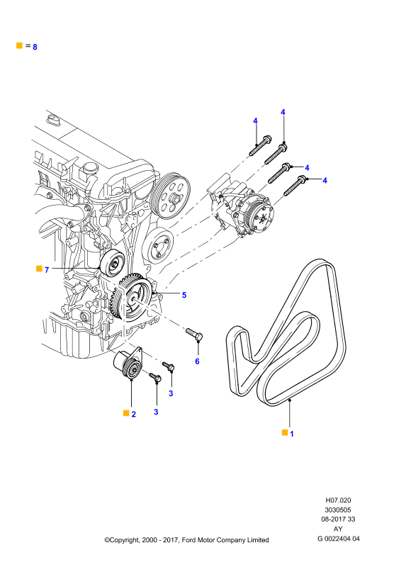 Autokit 03.90204 - Puleggia cinghia, Albero a gomiti www.autoricambi360.it