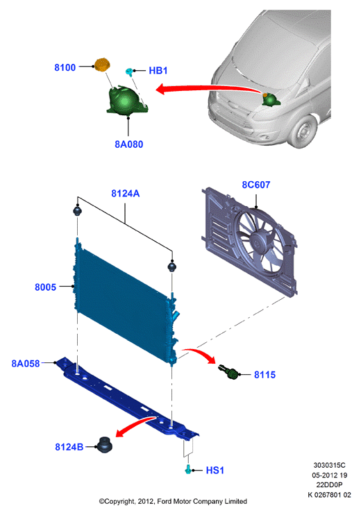 FORD 1301104 - Tappo, serbatoio refrigerante www.autoricambi360.it