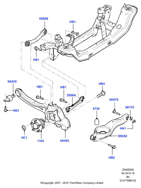 FORD 1448127 - Braccio oscillante, Sospensione ruota www.autoricambi360.it