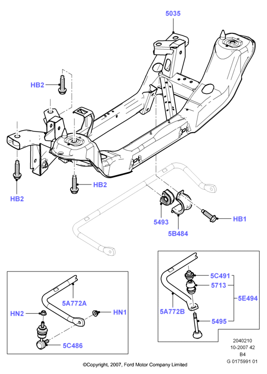 FORD 1345913 - Bronzina cuscinetto, Barra stabilizzatrice www.autoricambi360.it