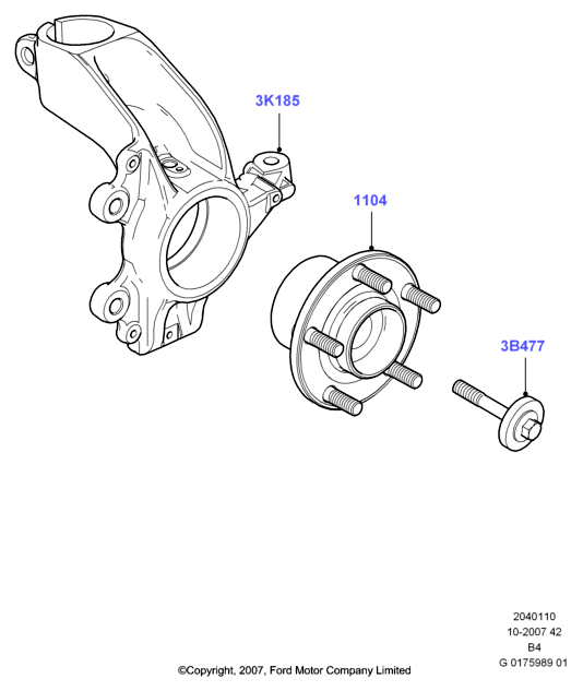 FORD 1471854 - Kit cuscinetto ruota www.autoricambi360.it