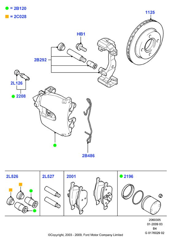 FORD 1321517 - Kit pastiglie freno, Freno a disco www.autoricambi360.it