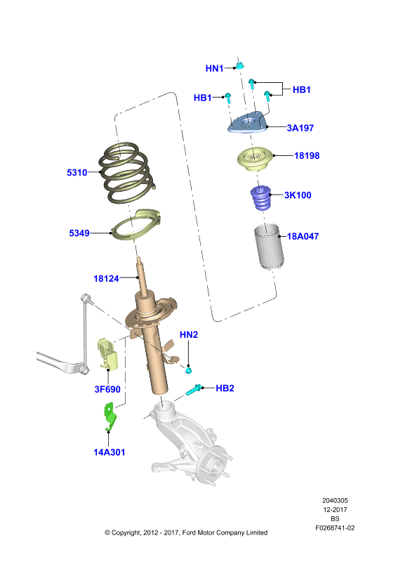 FORD 2036136 - Supporto ammortizzatore a molla www.autoricambi360.it