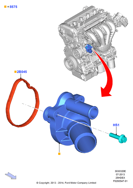 FORD 1 475 495 - Termostato, Refrigerante www.autoricambi360.it