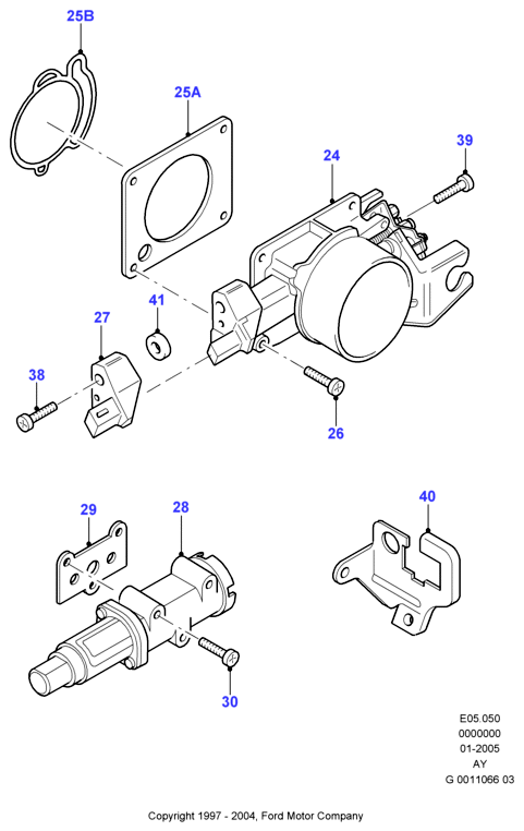 FORD 1 001 591 - Sensore, Regolazione valvola farfalla www.autoricambi360.it