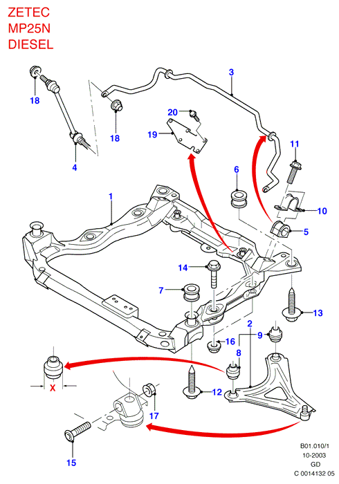 FORD 5 106 995 - Asta / Puntone, Stabilizzatore www.autoricambi360.it