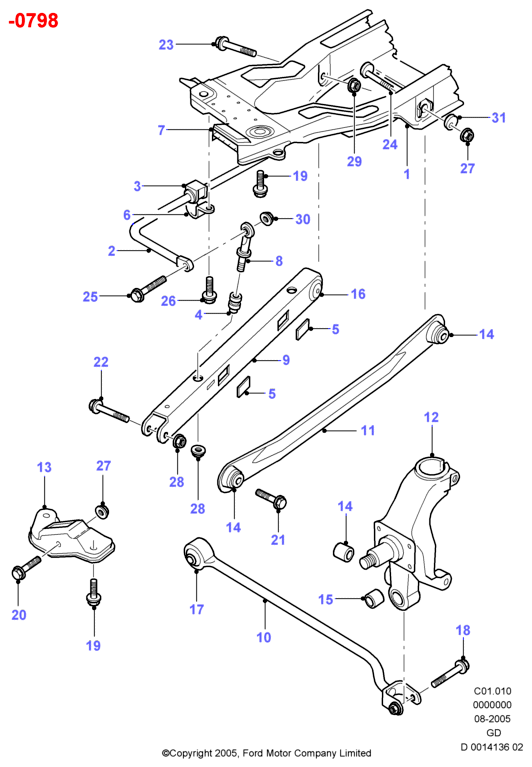 FORD 1054209 - Asta / Puntone, Stabilizzatore www.autoricambi360.it