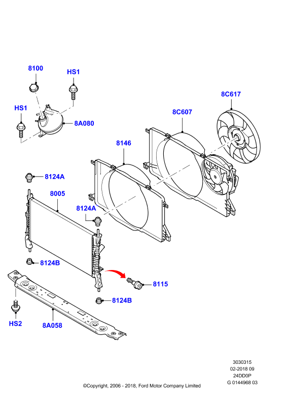 FORD 1301104 - Tappo, serbatoio refrigerante www.autoricambi360.it