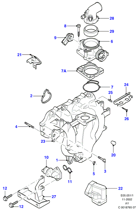 FORD 1 071 403 - Sensore, Regolazione valvola farfalla www.autoricambi360.it
