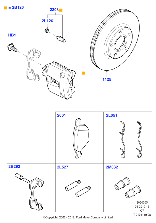 FORD 4 427 737 - Kit pastiglie freno, Freno a disco www.autoricambi360.it