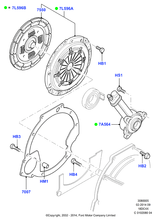 FORD 1590999 - Dispositivo disinnesto centrale, Frizione www.autoricambi360.it