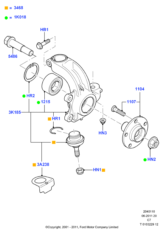 FORD 1473257 - Kit cuscinetto ruota www.autoricambi360.it