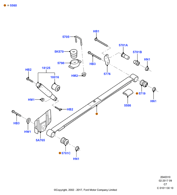 FORD 4 367 046 - Supporto, Molla a balestra www.autoricambi360.it