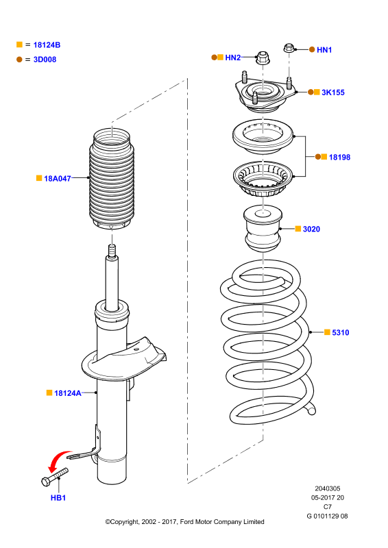 FORD 1480525 - Supporto ammortizzatore a molla www.autoricambi360.it