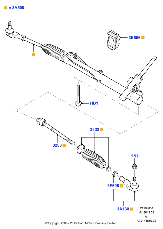 FORD 1596574 - Giunto assiale, Asta trasversale www.autoricambi360.it