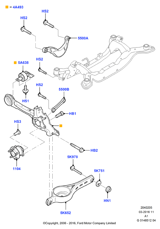 FORD 1469125 - Braccio oscillante, Sospensione ruota www.autoricambi360.it