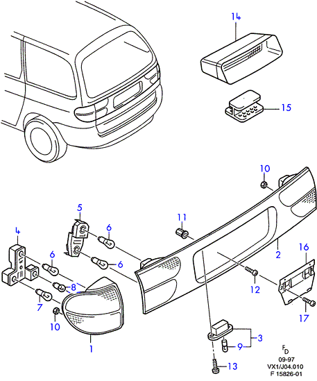 FORD 2 080 253 - Lampadina, Luce stop / Luce posteriore www.autoricambi360.it