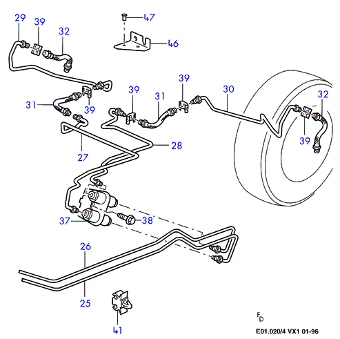 FORD 1044504 - Flessibile del freno www.autoricambi360.it