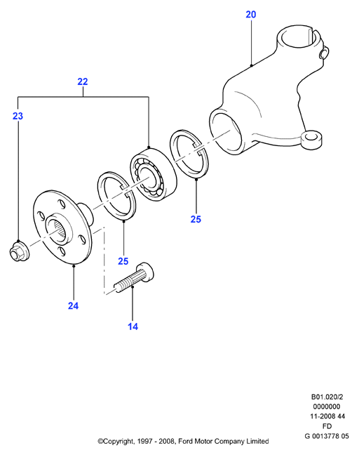 FORD 1133023 - Kit cuscinetto ruota www.autoricambi360.it