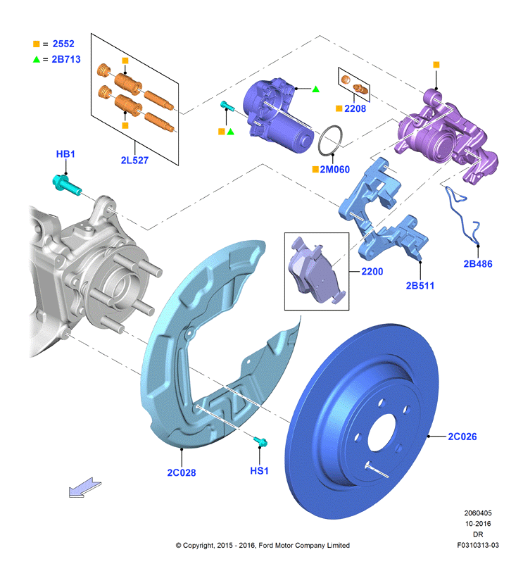 FORD 2211284 - Kit pastiglie freno, Freno a disco www.autoricambi360.it