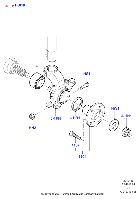 FORD 1 333 147 - Kit cuscinetto ruota www.autoricambi360.it