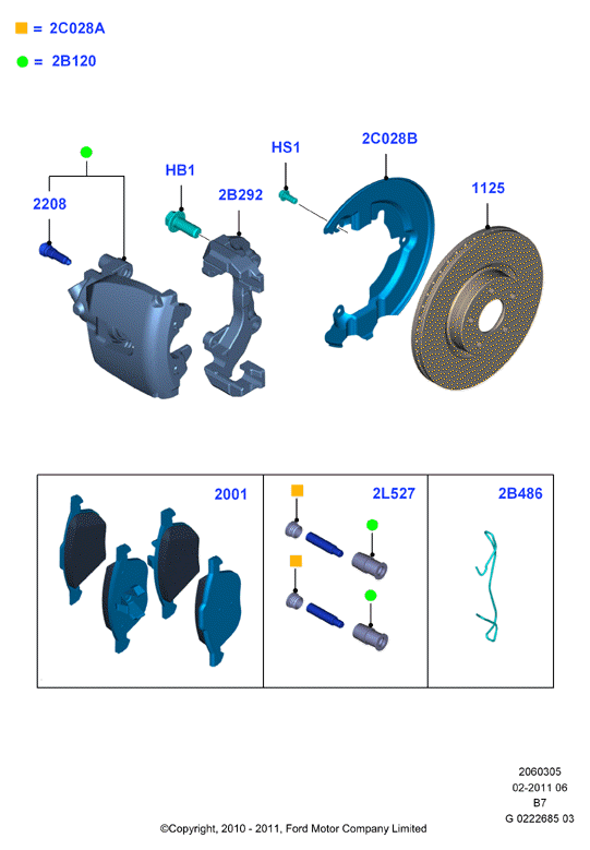 FORD 1712024 - Kit pastiglie freno, Freno a disco www.autoricambi360.it