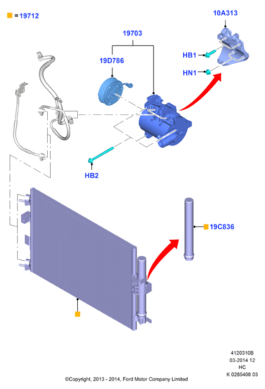 FORD 2012806 - Condensatore, Climatizzatore www.autoricambi360.it
