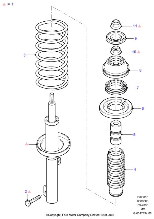 FORD 1103725 - Cuscinetto volvente, Supporto ammortizz. a molla www.autoricambi360.it
