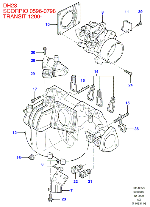 FORD 1 001 591 - Sensore, Regolazione valvola farfalla www.autoricambi360.it