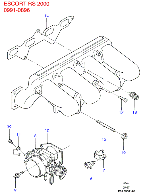 FORD 1 001 591 - Sensore, Regolazione valvola farfalla www.autoricambi360.it