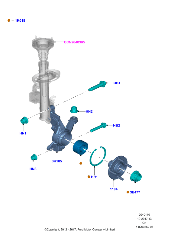 FORD 1582282 - Kit cuscinetto ruota www.autoricambi360.it