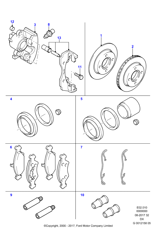 FORD 1064762 - Kit pastiglie freno, Freno a disco www.autoricambi360.it