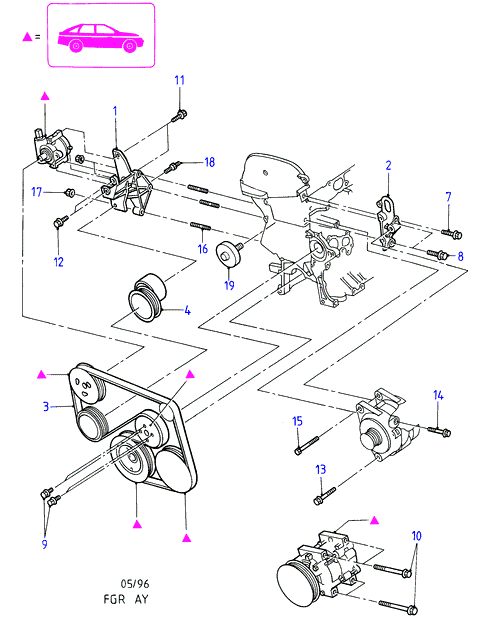 FORD 1004481 - Tendicinghia, Cinghia Poly-V www.autoricambi360.it