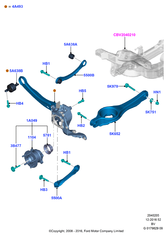 FORD 1500111 - Braccio oscillante, Sospensione ruota www.autoricambi360.it