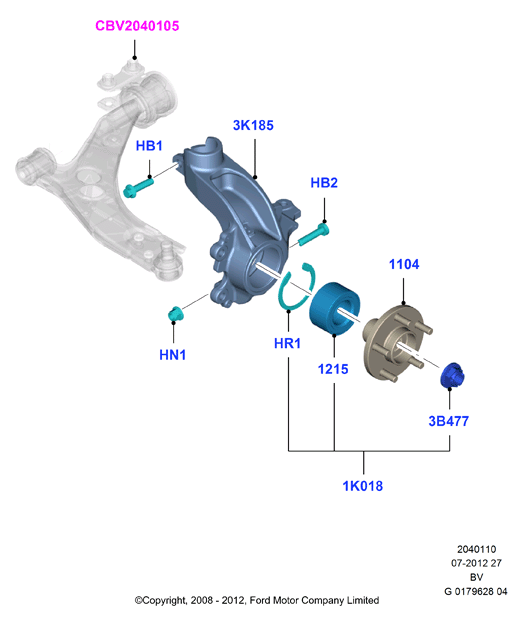 FORD 1502123 - Kit cuscinetto ruota www.autoricambi360.it