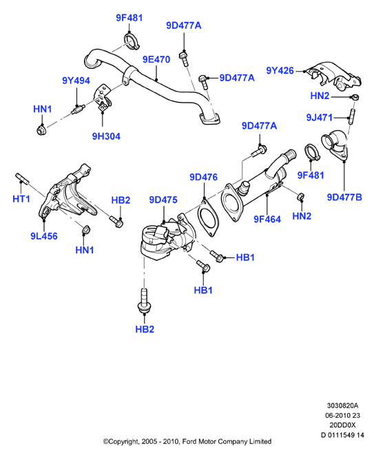 FORD 1 436 390 - Valvola ricircolo gas scarico-EGR www.autoricambi360.it