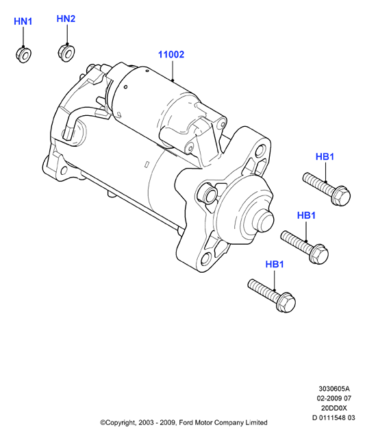 FORD 1 376 305 - Motorino d'avviamento www.autoricambi360.it