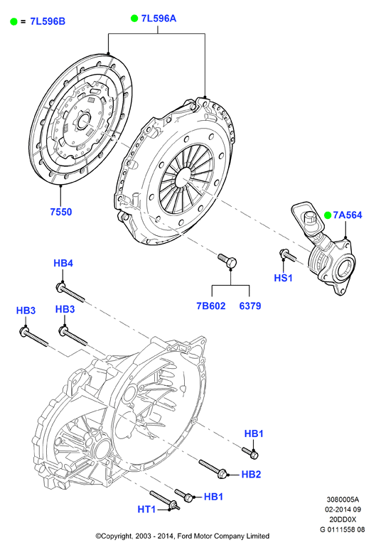 FORD 1827889 - Dispositivo disinnesto centrale, Frizione www.autoricambi360.it