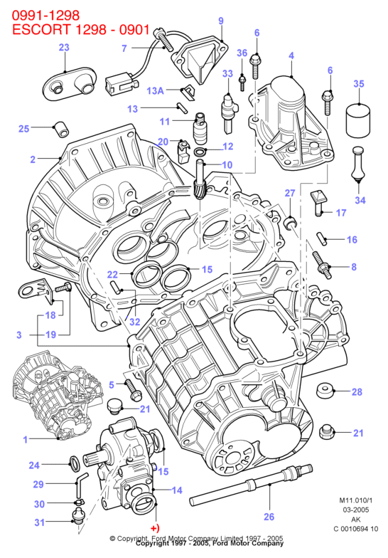 FORD 1 096 669 - Anello di tenuta, vite di scarico olio www.autoricambi360.it