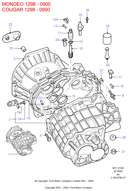 FORD 1 096 669 - Anello di tenuta, vite di scarico olio www.autoricambi360.it