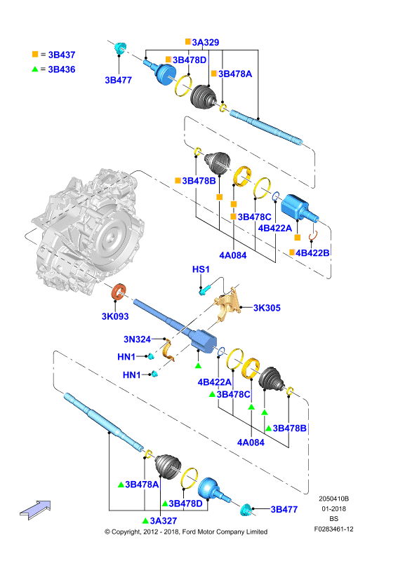 FORD 1 701 597 - Supporto, Albero cardanico www.autoricambi360.it