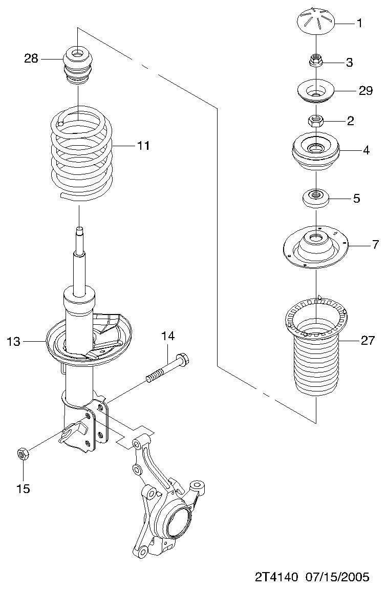 GM 96535010 - Cuscinetto volvente, Supporto ammortizz. a molla www.autoricambi360.it